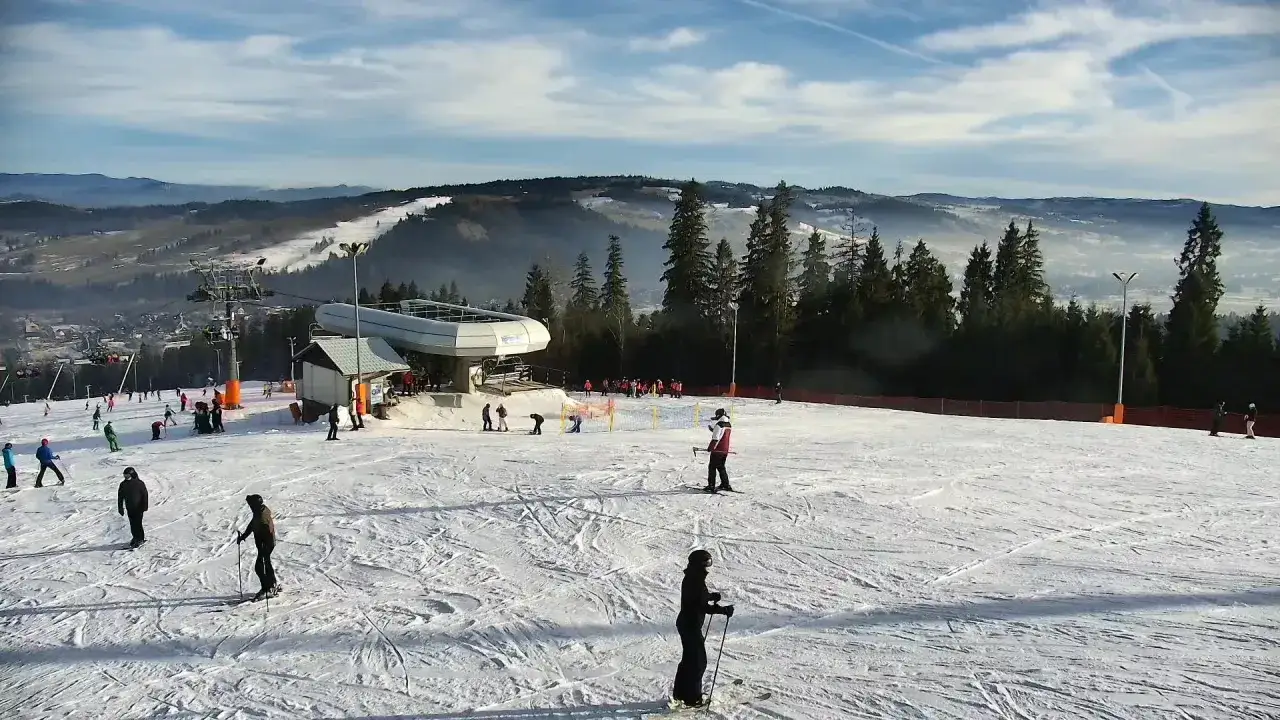 narciarze na stoku Kotelnica Białczańska