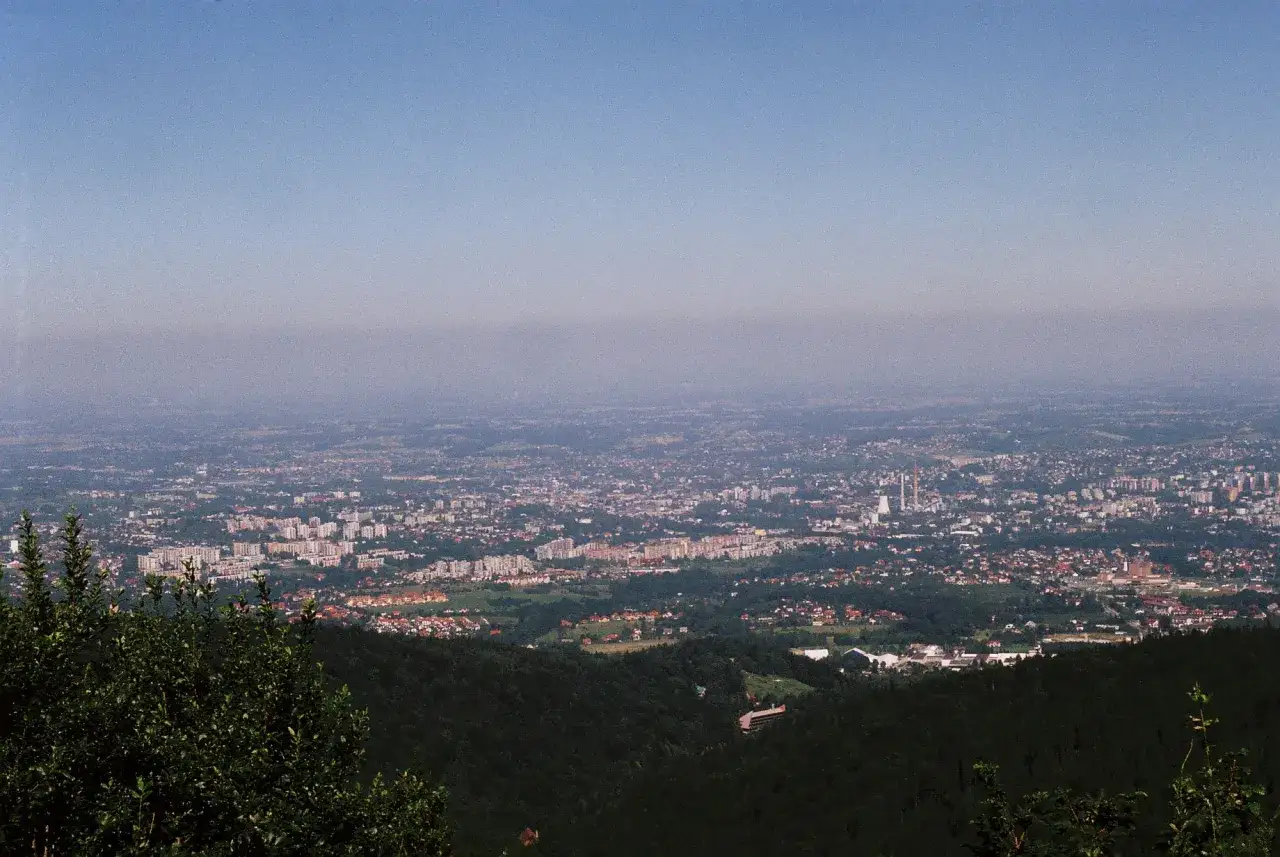 Widok z Szyndzielni na Bielsko-Białą