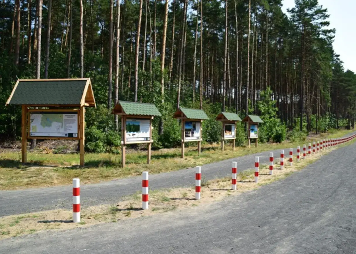 ścieżka rowerowa wokół Jeziora Sławskiego